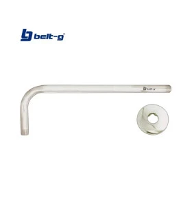 TUBO P/DUCHA LARGO 1/2"X90° BRUSHED (BELT-G)