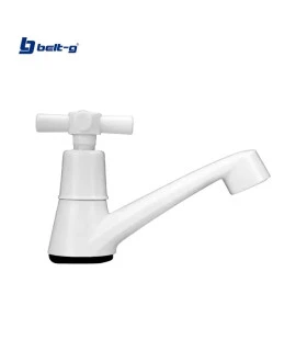 LLAVE LAVAMANOS INDIVIDUAL CROSS WHITE 1/4 (BELT-G)