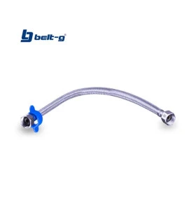 CANILLA FLEXIBLE MALLA ACERO BLUE 1/2"X1/2"X40CMS (BELT-G)