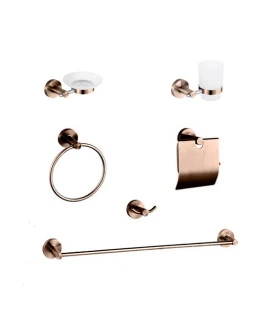 KIT ACCESORIOS P/BAÑO 6PZAS BRONCE (QM)