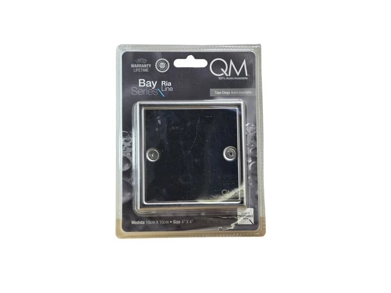 CENTRO PISO RIA INOX CUADRADO LISO PULIDO 10X10CM (QM)