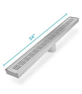 DESAGUE LINEAL RIA ACERO INOX 24" SATINADO (QM)