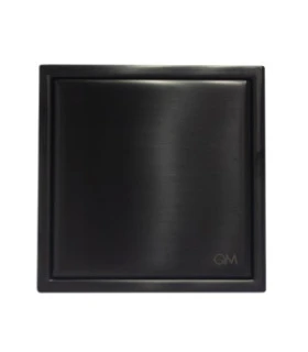 CENTRO PISO LINEA MIRA INOX 4"X4" NEGRO (QM)