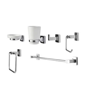 KIT ACCESORIOS P/BAÑO 6 PZAS LAGO (MHILER)