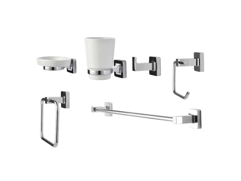 KIT ACCESORIOS P/BAÑO 6 PZAS LAGO (MHILER)