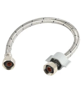 CANILLA ACERO INOX TUERCA METALICA 1/2"X1/2"X40CMTS (COFLEX)