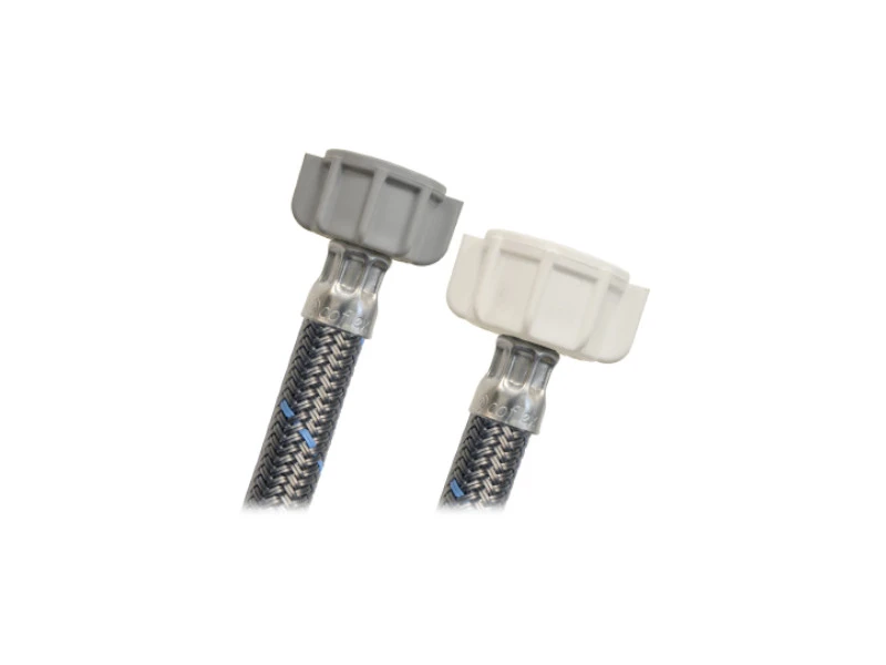 CANILLA FLEXIBLE VINILO 1/2"X7/8"X35CMTS TUERCA PLASTICA (COFLEX)