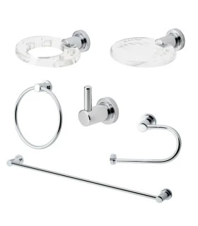 FUEGO ACCESORIO SIN REPISA STYLE CROMO TRANSPARENTE 6PZAS (FP)