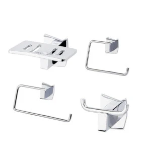 JUEGO ACCESORIOS DECORA CROMO 4 PZAS (FP)