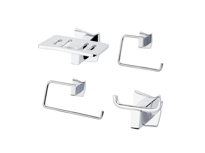 JUEGO ACCESORIOS DECORA CROMO 4 PZAS (FP)