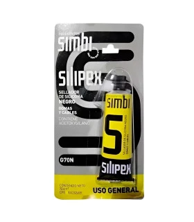 TUBO SILICONE T/DENTAL NEGRO 70ML (SILIPEX)