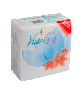 SERVILLETAS LUJO BLANCAS 40X40 50UNID (VISICLASS)