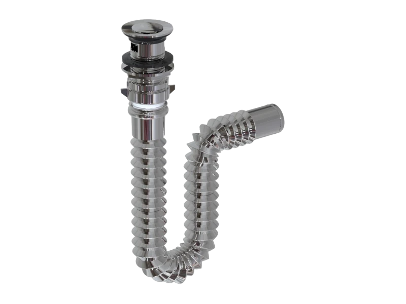 DESAGUE LAVAMANOS C/SIFON PUSH BOTON (AQUA PLUS)