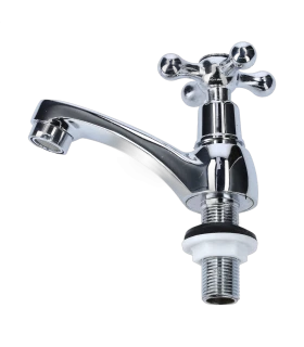 LLAVE CROMADA INDIVIDUAL T/CRUZ (AQUA PLUS)