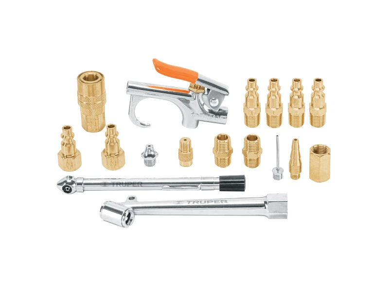 JUEGO ACCESORIOS NEUMATICOS 17PZAS JAN-17 (TRUPER)