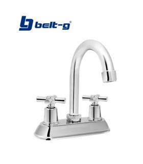 GRUPO LAVAMANOS CUELLO CISNE OVAL FLOWER CROMADO (BELT-G)