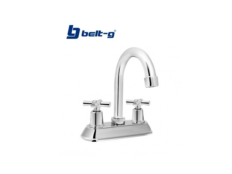 GRUPO LAVAMANOS CUELLO CISNE OVAL FLOWER CROMADO (BELT-G)