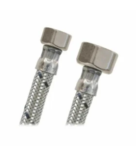 CANILLA FLEXIBLE TUERCA METALICA 1/2"X3/8"X40CMTS (COFLEX)