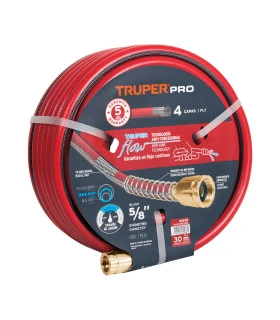 MANGUERA REFORZADA 4CAPAS 5/8"X30MTS MAN-30X5/8X  (TRUPER)